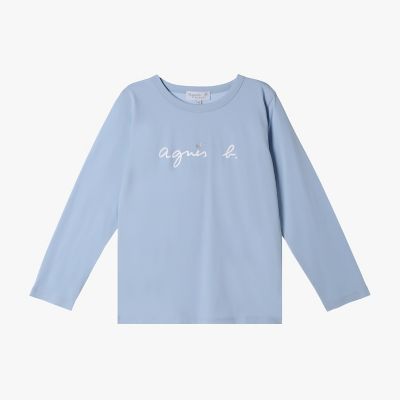 ＜agnes b. ENFANT (Baby&Kids)＞キッズ　ロゴ　ハート　プリント　コットン　長袖　Ｔシャツ