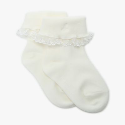 ＜agnes b. ENFANT (Baby&Kids)＞キッズ　”ｂ．”ロゴ刺繍　フリル　レース　ソックス