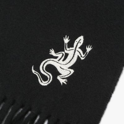 アイコニック 刺繍 ウール マフラー ”Lezard” | agnes b. HOMME