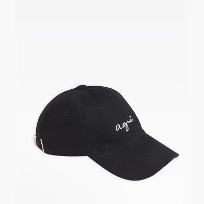 ＜agnes b. HOMME (Men)＞メンズ　ロゴ刺繍　コットン　キャップ