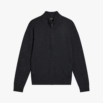メンズ カシミヤ スタンドカラージップアップブルゾン ”Bronson