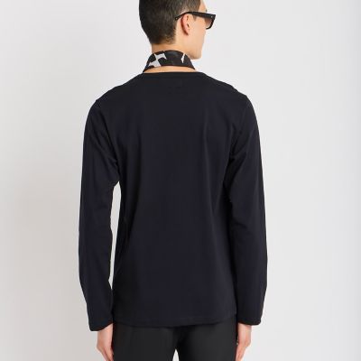 メンズ ロゴ コットン 長袖 Tシャツ ”Coulos” | agnes b. HOMME