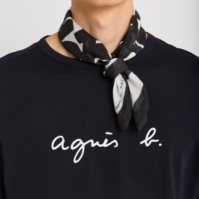 メンズ ロゴ コットン 長袖 Tシャツ ”Coulos” | agnes b. HOMME