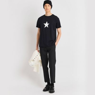 メンズ アイコニック プリント コットン 半袖 Tシャツ ”Etoile