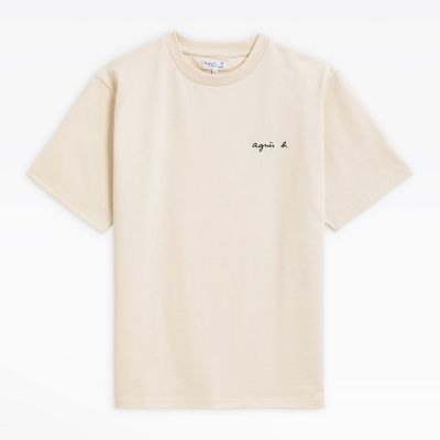 メンズ ロゴ 刺繍 コットン 半袖 Tシャツ ”Christof” | agnes