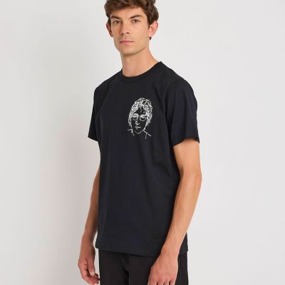 メンズ プリント コットン 半袖 アーティスト Tシャツ ”Rafael