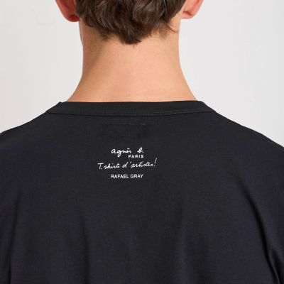 メンズ プリント コットン 半袖 アーティスト Tシャツ ”Rafael