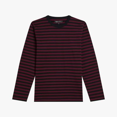 トップス agnes b. HOMME - Border Long Sleeve Tee メンズ 細ボーダー コットン 長袖 Tシャツ | agnes b. HOMME (Men