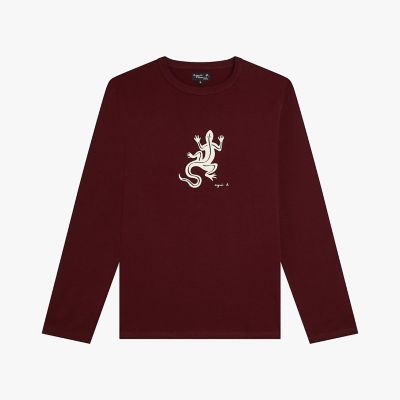メンズ アイコニック プリント 長袖 Tシャツ ”Lezard” | agnes