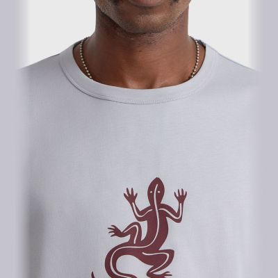 メンズ アイコニック プリント 長袖 Tシャツ ”Lezard” | agnes