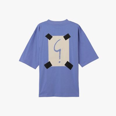メンズ アイコニック プリント コットン 半袖 Tシャツ ”Point d