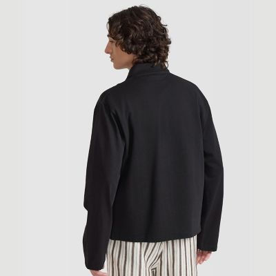 メンズ コットン ジャージー 長袖 カーディガン ”Alberto