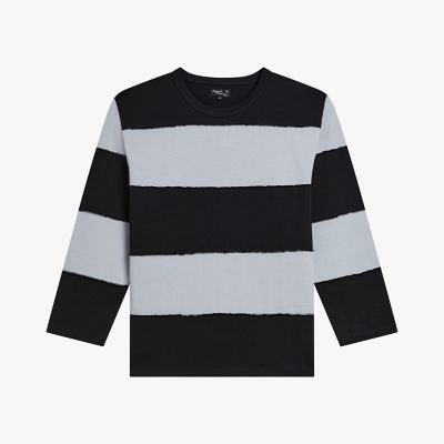 メンズ 太ボーダー コットン 長袖 Tシャツ ”Chris” | agnes b