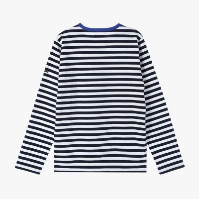 agnes b. homme ボーダー 長袖カットソー size2 メンズ 細ボーダー コットン 長袖 Tシャツ ”Coulos” | agnes b
