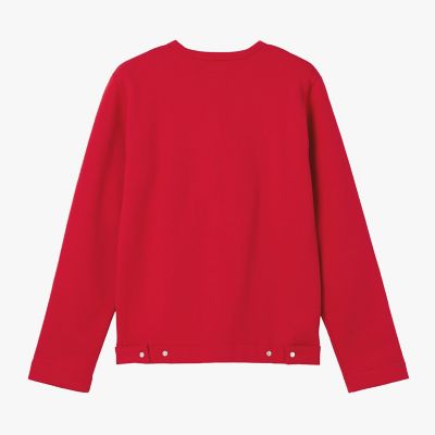 メンズ コットン メルトン 長袖 カーディガンプレッション ”Nacre