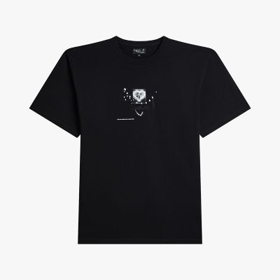 メンズ プリント コットン 半袖 アーティスト Tシャツ