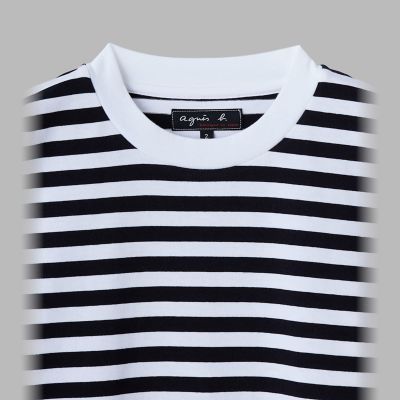 メンズ 細ボーダー コットン 長袖 Tシャツ | agnes b. HOMME (Men