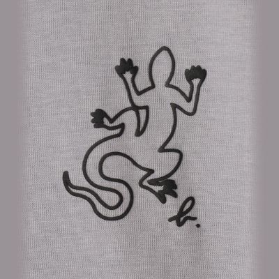 メンズ アイコニック プリント コットン 長袖 Tシャツ ”Lezard