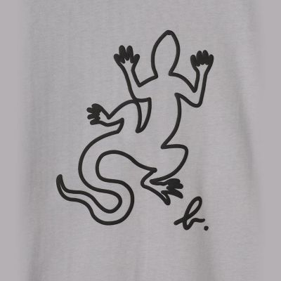 メンズ アイコニック プリント コットン 長袖 Tシャツ ”Lezard
