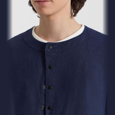 メンズ リネン 長袖 シャツ カーディガン | agnes b. HOMME (Men