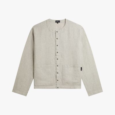 メンズ リネン 長袖 シャツ カーディガン | agnes b. HOMME (Men