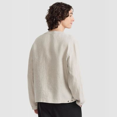 メンズ リネン 長袖 シャツ カーディガン | agnes b. HOMME (Men
