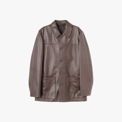 アニエスベー agnes b レザー ジャケット フランス製 シープスキン メンズ ラムスキンレザー ジャケット ”Fifre” | agnes b. HOMME