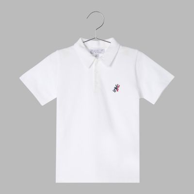 ＜agnes b. ENFANT (Baby&Kids)＞キッズ　刺繍　ポロシャツ　”Ｌｅｚａｒｄ”