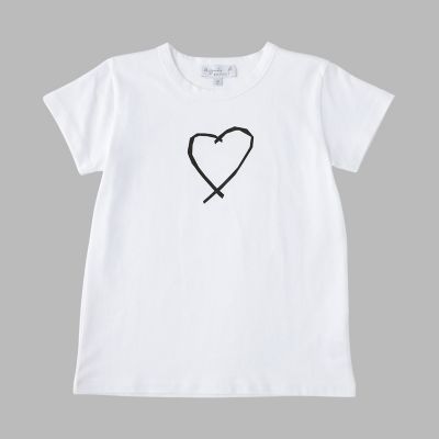 ＜agnes b. ENFANT (Baby&Kids)＞キッズ　アイコニック　コットン　半袖　Ｔシャツ　”Ｓａｒａｊｅｖｏ　ｈｅａｒｔ”