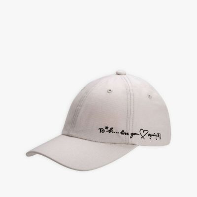 ＜TO B. BY AGNES B.＞メッセージ　刺繍　コットン　キャップ　”Ｔｏ　ｂ．　…Ｌｏｖｅ　ｙｏｕ”