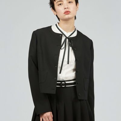 美品　トゥビーバイアニエスベー レザージャケット　ノーカラー　36 ノーカラー クラシック ジャケット | TO B. BY AGNES B./トゥービー