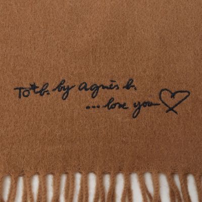 ロゴ刺繍 ウール カシミヤ マフラー | TO B. BY AGNES B./トゥービー