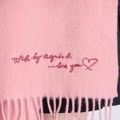 ロゴ刺繍 ウール カシミヤ マフラー | TO B. BY AGNES B./トゥービー