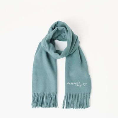 ロゴ刺繍 ウール カシミヤ マフラー | TO B. BY AGNES B./トゥービー