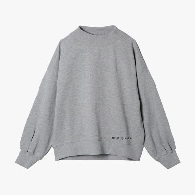 美品✨ENFOLD ボリュームスリーブ スウェット プルオーバー グレー 38 WEBスペシャル ロゴ コットン ボリュームスリーブ スウェットプル