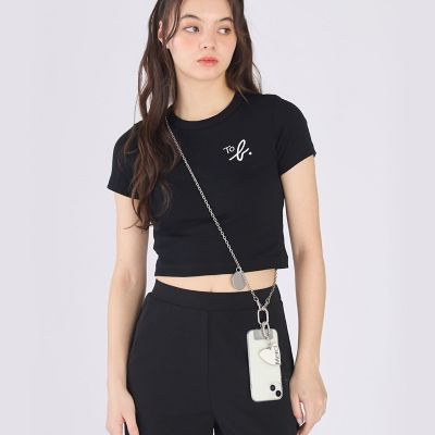 To b．”ロゴ コットン 半袖 クロップド Tシャツ | TO B. BY AGNES