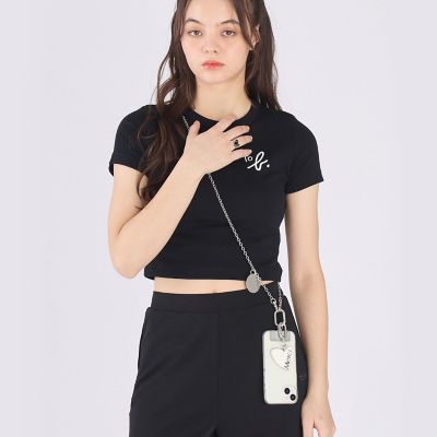 To b．”ロゴ コットン 半袖 クロップド Tシャツ | TO B. BY AGNES