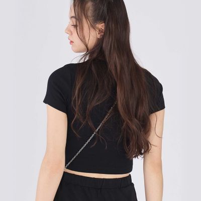 To b．”ロゴ コットン 半袖 クロップド Tシャツ | TO B. BY AGNES
