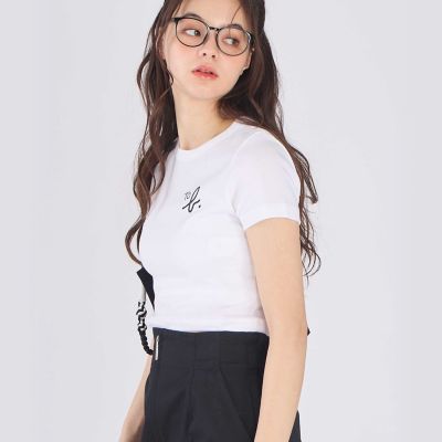 アニエスb. Tシャツ・パンツ・ビブセット 18ヶ月 To b．”ロゴ コットン 半袖 クロップド Tシャツ | TO B. BY AGNES