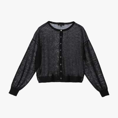 ＜TO B. BY AGNES B.＞シアー　ニット　ロングスリーブ　カーディガン