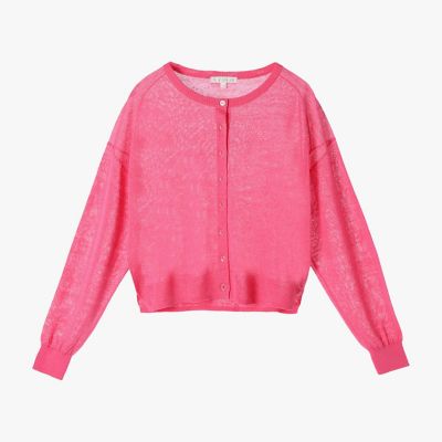 ＜TO B. BY AGNES B.＞シアー　ニット　ロングスリーブ　カーディガン