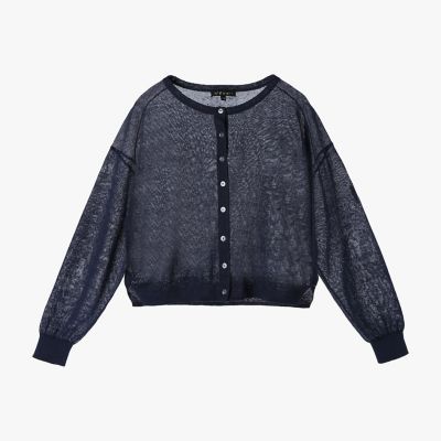 ＜TO B. BY AGNES B.＞シアー　ニット　ロングスリーブ　カーディガン