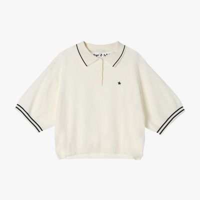 ＜TO B. BY AGNES B.＞コットン　半袖　ニット　ポロ