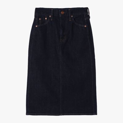 ＜TO B. BY AGNES B.＞Ｔｏ　ｂ．　ｂｙ　ａｇｎｅｓ　ｂ．　ｘ　ＲＥＤ　ＣＡＲＤ　ＴＯＫＹＯ　デニムミディスカート