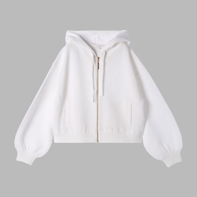 ＜TO B. BY AGNES B.＞メッシュ　ニット　ミニフーディー