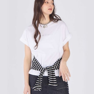 ロゴ プリント コットン マカロン Tシャツ | TO B. BY AGNES B
