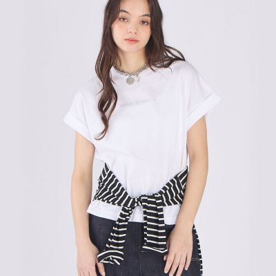 ロゴ プリント コットン マカロン Tシャツ | TO B. BY AGNES B