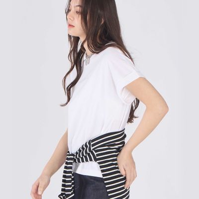 ロゴ プリント コットン マカロン Tシャツ | TO B. BY AGNES B