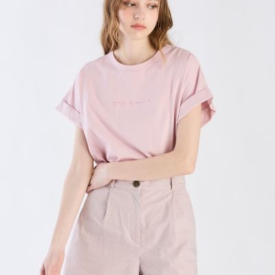ロゴ プリント コットン マカロン Tシャツ | TO B. BY AGNES B