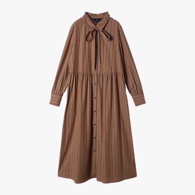 ＜TO B. BY AGNES B.＞ストライプ　コットン　シャツワンピース